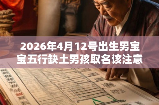 2026年4月12号出生男宝宝五行缺土男孩取名该注意什么
