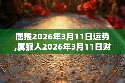 属猴2026年3月11日运势,属猴人2026年3月11日财运,生肖猴2026年3月11日运势 属猴2026年3月11日运势,属猴人2026年3月11日财运,生肖猴2026年3月11日运势
