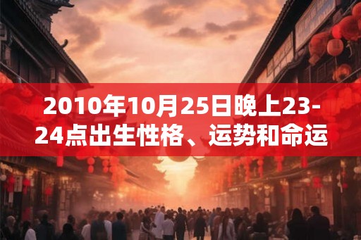 2010年10月25日晚上23-24点出生性格、运势和命运 2010年10月25日晚上23-24点出生性格、运势和命运