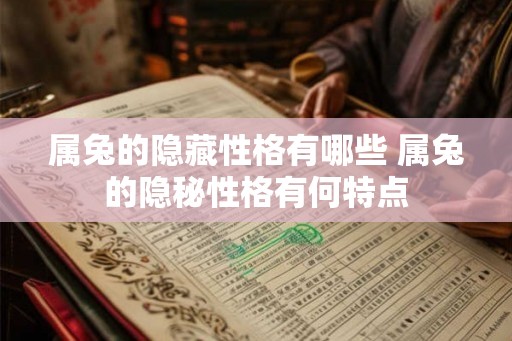 属兔的隐藏性格有哪些 属兔的隐秘性格有何特点