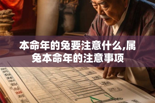 本命年的兔要注意什么,属兔本命年的注意事项