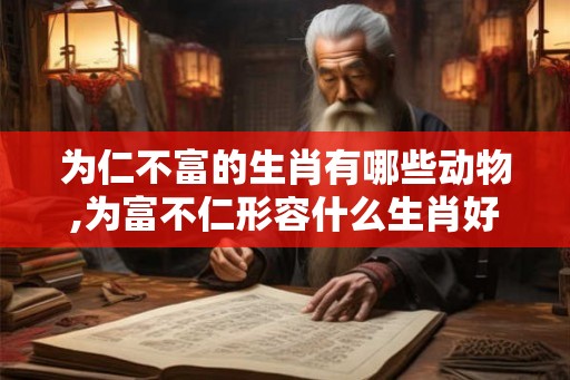 为仁不富的生肖有哪些动物,为富不仁形容什么生肖好