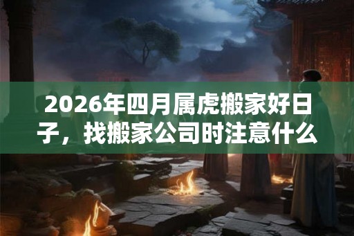2026年四月属虎搬家好日子，找搬家公司时注意什么？