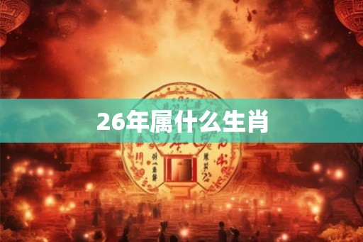 26年属什么生肖