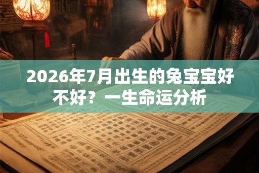 2026年7月出生的兔宝宝好不好？一生命运分析
