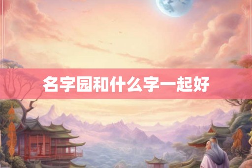 名字园和什么字一起好