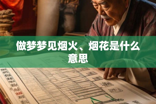 做梦梦见烟火、烟花是什么意思