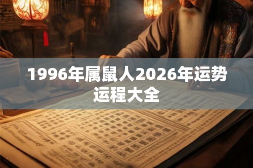 1996年属鼠人2026年运势运程大全