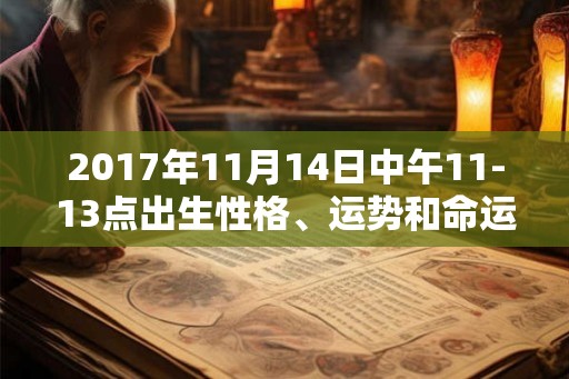 2017年11月14日中午11-13点出生性格、运势和命运