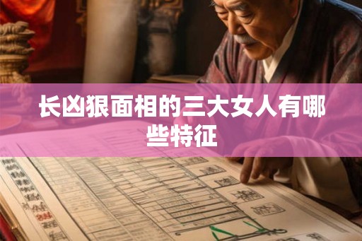 长凶狠面相的三大女人有哪些特征