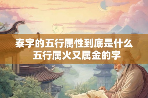 泰字的五行属性到底是什么  五行属火又属金的字