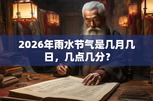2026年雨水节气是几月几日，几点几分？