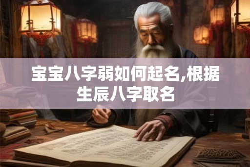 宝宝八字弱如何起名,根据生辰八字取名