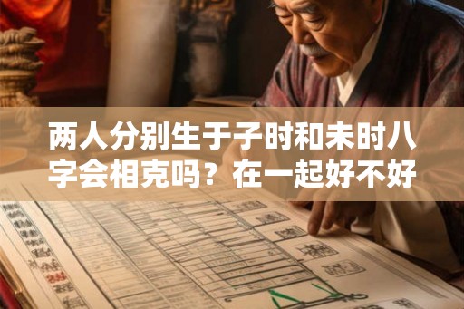 两人分别生于子时和未时八字会相克吗？在一起好不好？