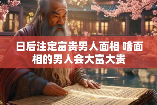 日后注定富贵男人面相 啥面相的男人会大富大贵
