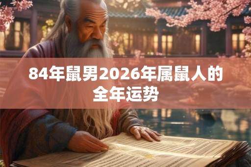 84年鼠男2026年属鼠人的全年运势 84年鼠男2026年属鼠人的全年运势