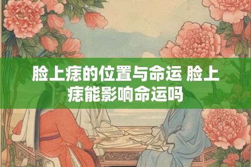 脸上痣的位置与命运 脸上痣能影响命运吗