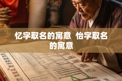 忆字取名的寓意  怡字取名的寓意