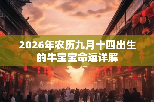 2026年农历九月十四出生的牛宝宝命运详解 2026年农历九月十四出生的牛宝宝命运详解