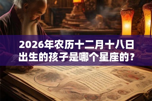 2026年农历十二月十八日出生的孩子是哪个星座的？