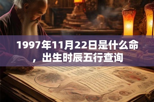 1997年11月22日是什么命，出生时辰五行查询