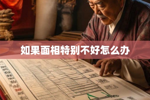 如果面相特别不好怎么办