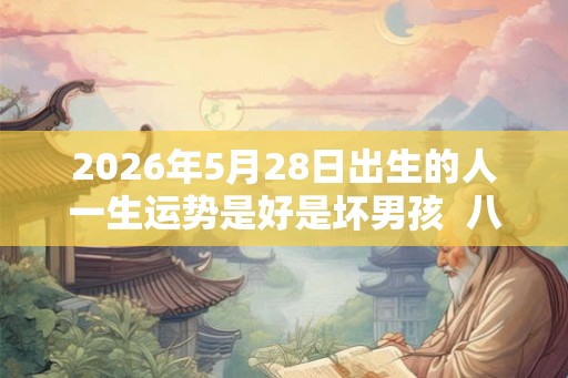 2026年5月28日出生的人一生运势是好是坏男孩  八字批解