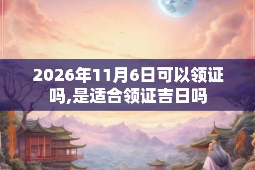 2026年11月6日可以领证吗,是适合领证吉日吗