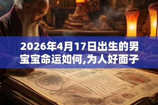 2026年4月17日出生的男宝宝命运如何,为人好面子救人无功