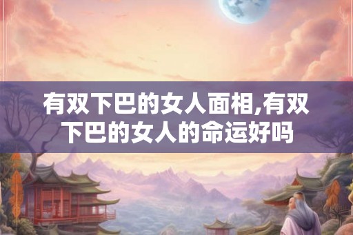 有双下巴的女人面相,有双下巴的女人的命运好吗 有双下巴的女人面相,有双下巴的女人的命运好吗