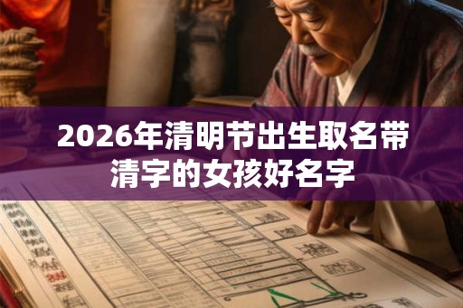 2026年清明节出生取名带清字的女孩好名字