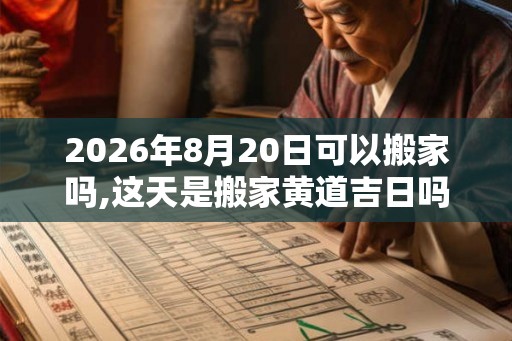 2026年8月20日可以搬家吗,这天是搬家黄道吉日吗