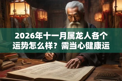 2026年十一月属龙人各个运势怎么样？需当心健康运势
