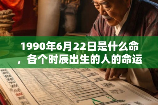 1990年6月22日是什么命，各个时辰出生的人的命运