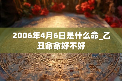 2006年4月6日是什么命_乙丑命命好不好
