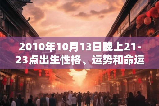 2010年10月13日晚上21-23点出生性格、运势和命运