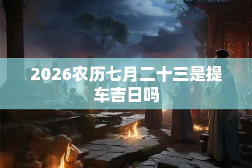 2026农历七月二十三是提车吉日吗