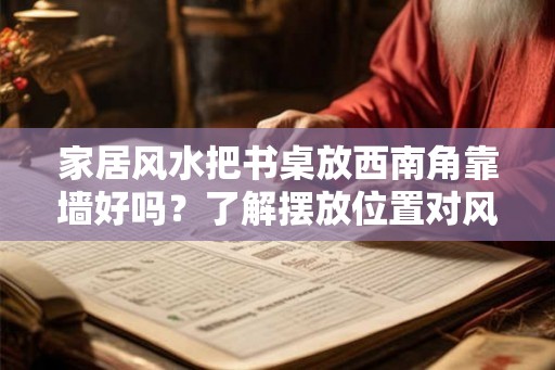 家居风水把书桌放西南角靠墙好吗？了解摆放位置对风水的影响