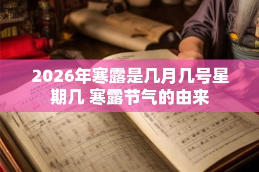 2026年寒露是几月几号星期几 寒露节气的由来
