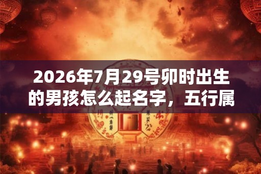 2026年7月29号卯时出生的男孩怎么起名字,五行属什么 2026年7月29号卯时出生的男孩怎么起名字,五行属什么
