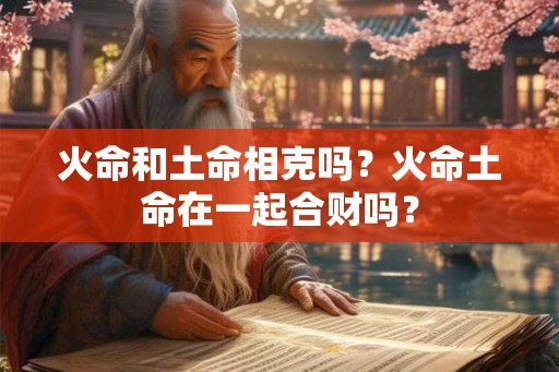 火命和土命相克吗？火命土命在一起合财吗？