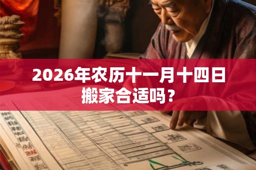 2026年农历十一月十四日搬家合适吗？