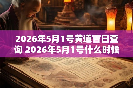 2026年5月1号黄道吉日查询 2026年5月1号什么时候是黄道吉日
