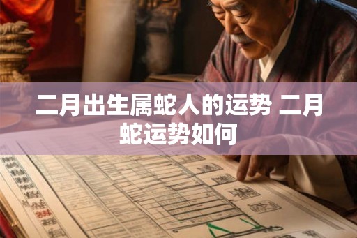 二月出生属蛇人的运势 二月蛇运势如何 二月出生属蛇人的运势 二月蛇运势如何