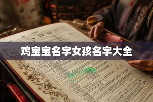 鸡宝宝名字女孩名字大全