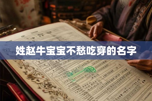 姓赵牛宝宝不愁吃穿的名字