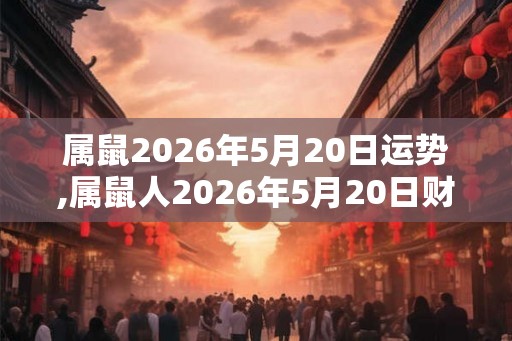 属鼠2026年5月20日运势,属鼠人2026年5月20日财运,生肖鼠2026年5月20日运势