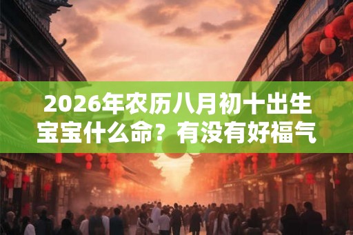 2026年农历八月初十出生宝宝什么命？有没有好福气？