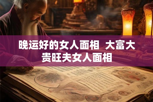 晚运好的女人面相  大富大贵旺夫女人面相
