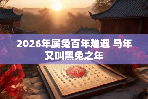 2026年属兔百年难遇 马年又叫黑兔之年
